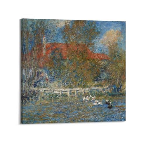 Impression sur toile The Duck Pond Renoir tableau décoration murale moderne 50x50