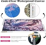 Large Diamond Art Kits for Adults Phoenix 30x60cm/12x24in Full Drill Round Rhinestone Big Diamond Painting Kit Flower, Gem Art Cross Stitch Embroidery Canvas for Crafts Home Wall Decor Gifts f0j-1073 - Image 3