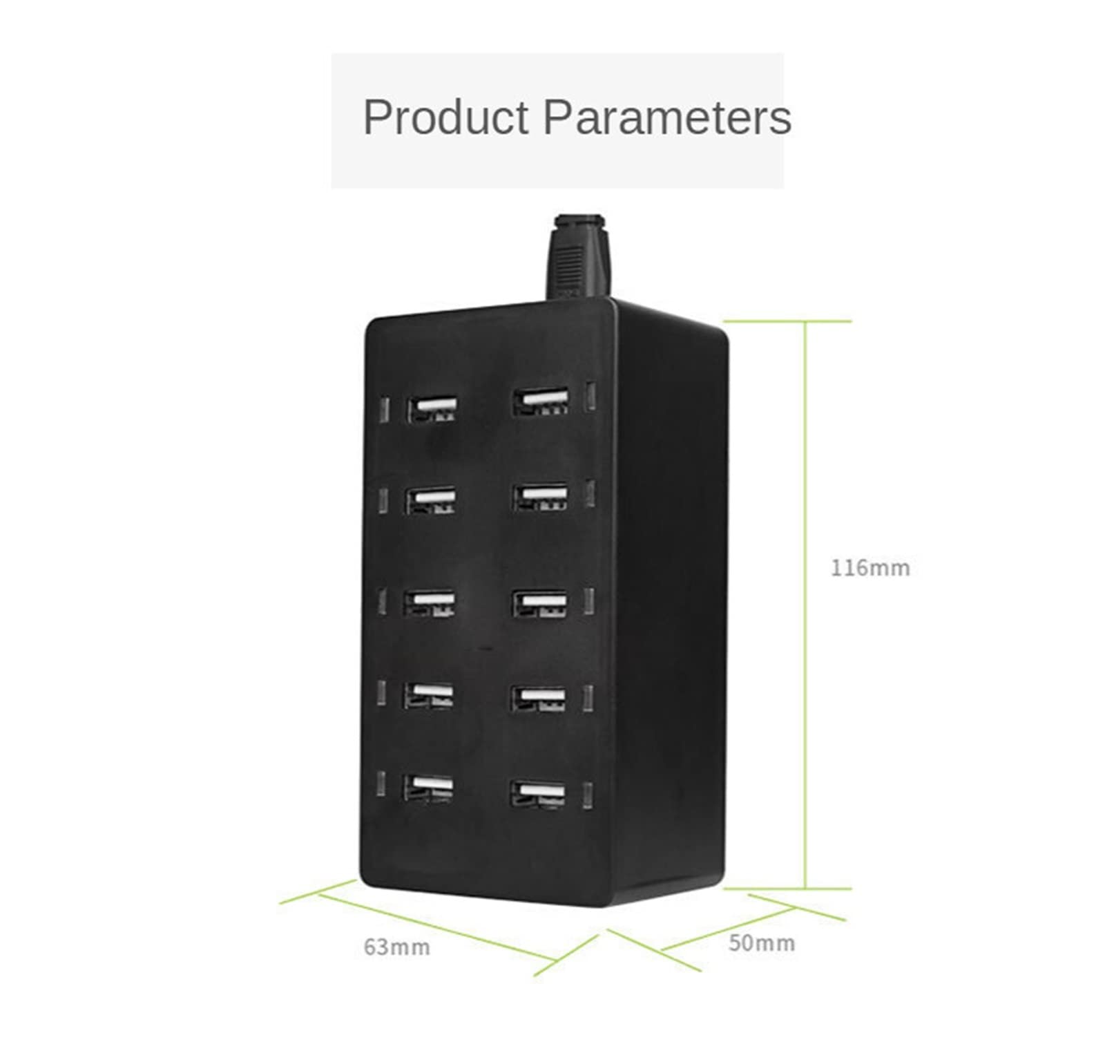 Stacja ładowania, Wieloportowa ładowarka USB 40 W 10 portów Stacja ładowania biurkowego Inteligentne wieloportowe urządzenie ładujące do smartfonów, tabletów i nie tylko