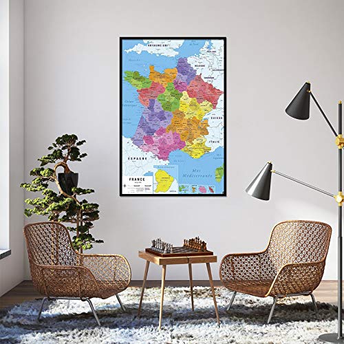 Poster Mappa della Francia 2017 - Carte de France