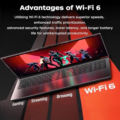 Image of 2026 AMD Gaming Laptop with AMD Ryzen 7 7735HS Processor (8C /16T, Up to 4.75GHz) 16 Inch FHD Screen Laptop Compute 16GB RAM 512GB ROM Windows 11 Laptop, HDMI, WiFi-6, Type-C, Webcam, Backlit Keyboard