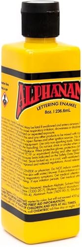 Miniatura 15 de Alphanamel Imitation Gold - Pintura esmaltada para rayas, pintura de letreros, letras, bellas artes, 36 colores, varios tamaños, 2.5 onzas azul