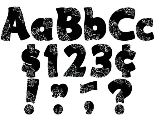 Teacher Created Resources Classy Swirls Funtastic 4-Inch Letters Combo Pack (5442)