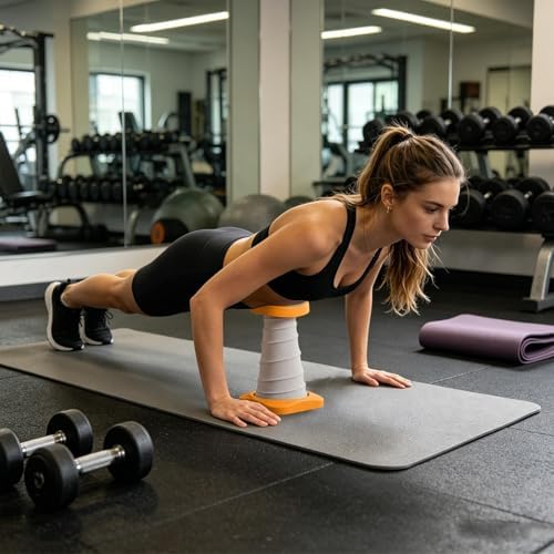Image of Adjustable Push Up Board Exercise Trainer, Multi Grip Pushup Stand for Chest, Shoulders, Arms, Triceps, Back and Core Strength Training, Home Gym Fitness Workout Equipment