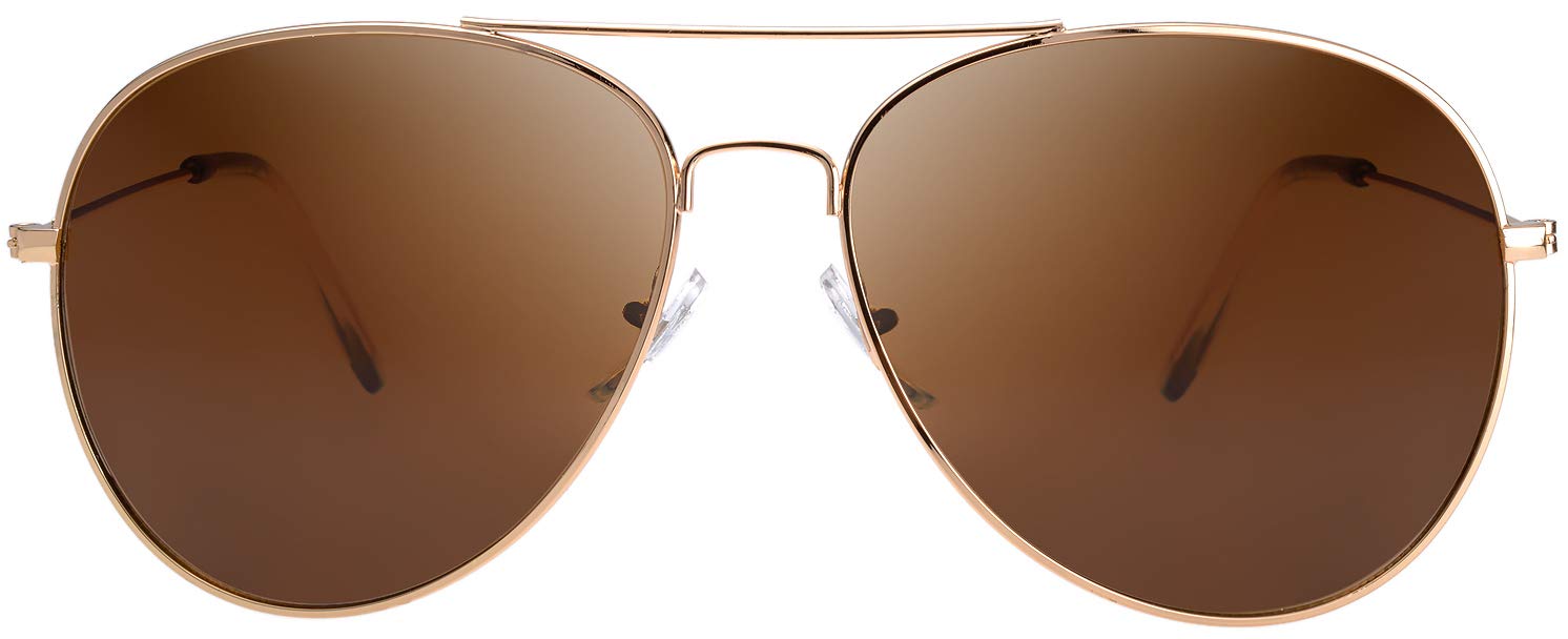 The Fresh Classic Aviator Frame Light Color Lens XL Oversized Sunglasses Gift Box