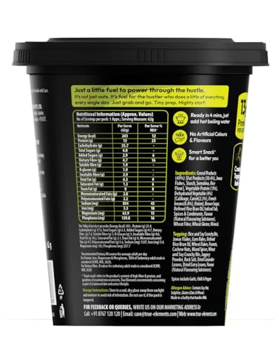 Image of True Elements Thai Zing Protein Oats 62g - High Protein Instant Oat | Savoury Oats Cup | Healthy Ready-to-Eat Meal
