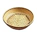 Plateau Rangement en Rotin Au Service De La Main En Bambou Tissé Tissé Paniers Produits Ronds Panier De Rangement Des Ménages Fruit Basket Étuvé Corbeille À Pain En Bambou En Bambou Plateau Sieve Dust
