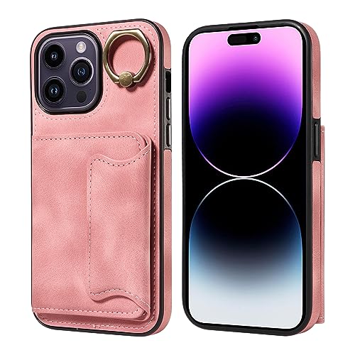 Coque iPhone 14 Pro Max rose idéale pour voyager léger avec vos cartes de crédit indispensables