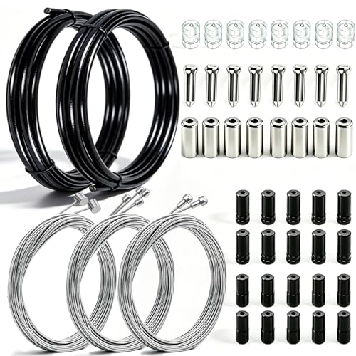 weideer Bicycle Brake Cable Shift Cable Bike Cable Housing Kit Bike Brake Cable Bicycle Transmission Line for Mountain Road Bike Repair