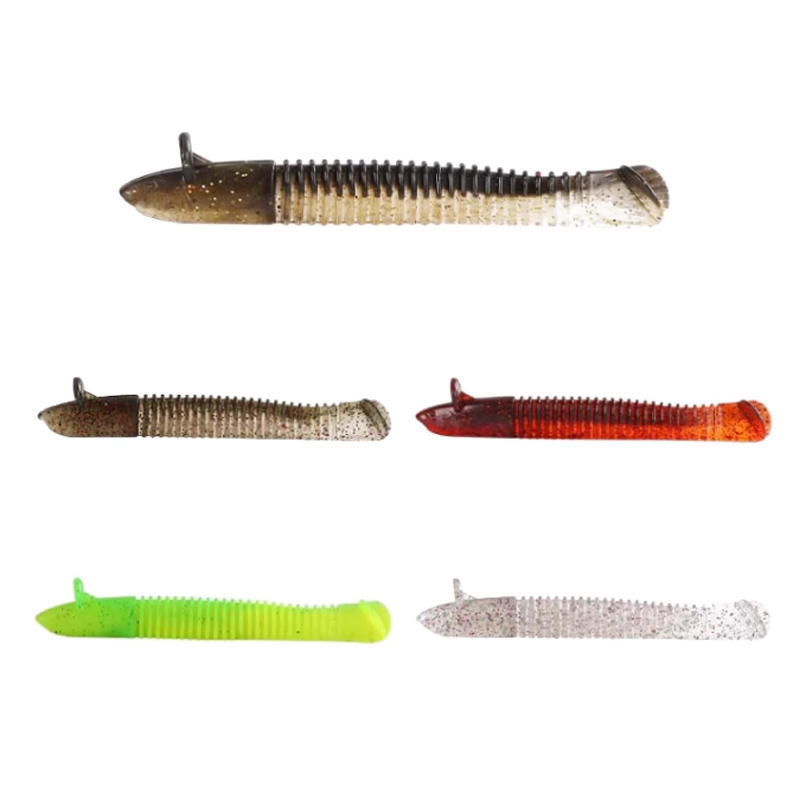 50 ou 45 Pack Bionic Loach Soft Baits Floating T-Tail Lures Sink-Sink Fautewater Bait pour Mandarin Fish & Perch Leurres Swimbaits