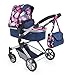 Bayer Design Design-18169AA 18169AA Cochecito de Muñecas City Neo, con Bolso, transformable, Altura Regulable, Plegable, Moderno, Color Azul con Estrellas