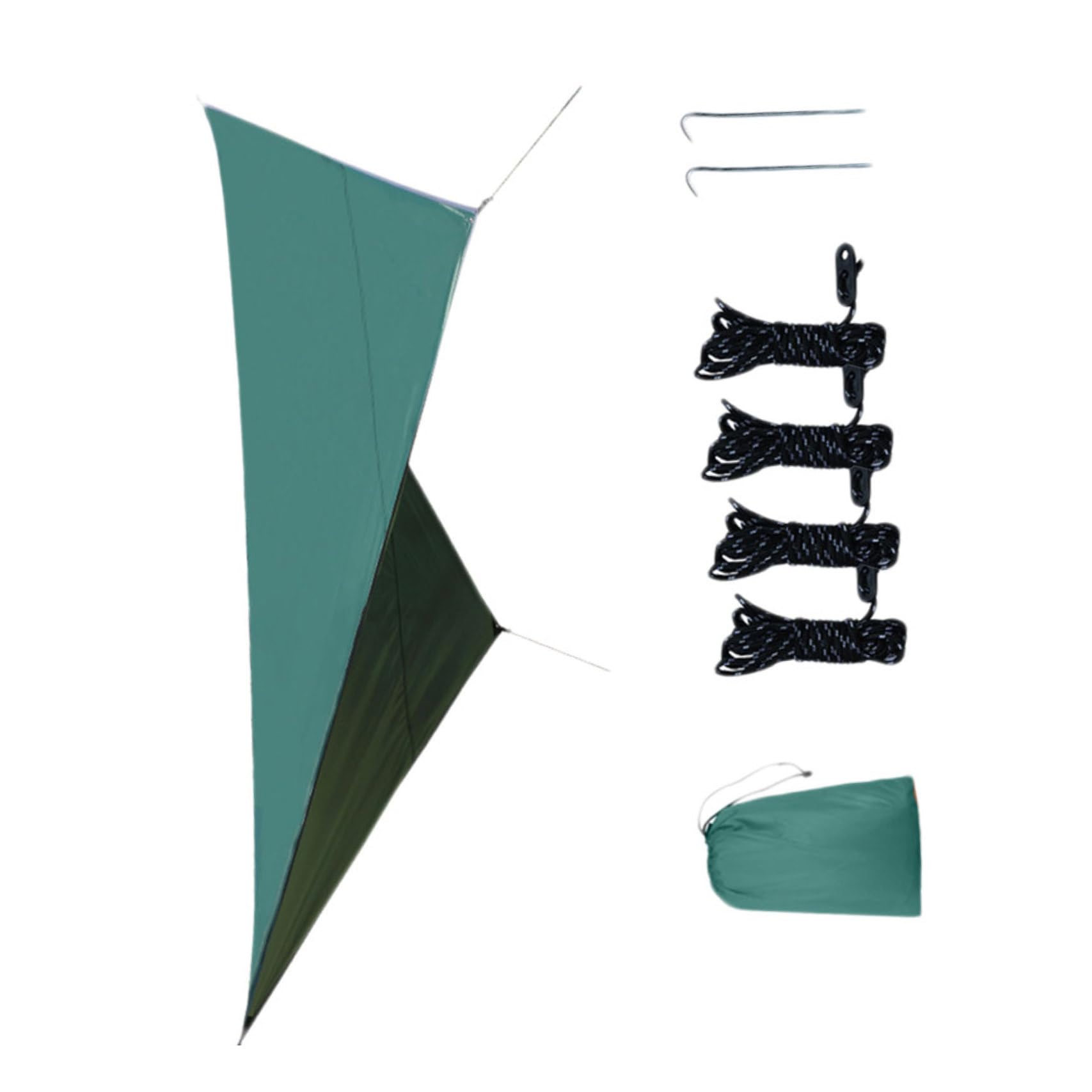 Voile d'ombrage verte iplusmile toile imperméable et épaisse anti-UV de camping 3x4m