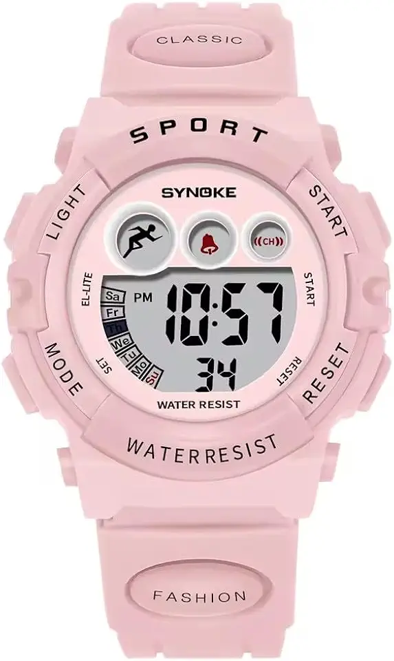 Relógio infantil digital esportivo para meninos e meninas ao ar livre multifuncional cronógrafo à prova d'água despertador calendário relógios de pulso para crianças