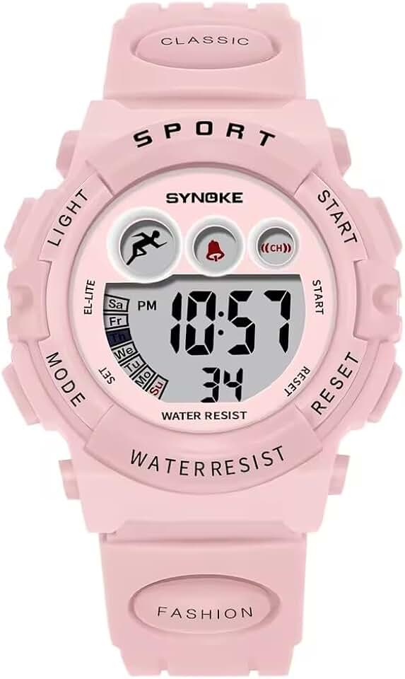 Relógio infantil digital esportivo para meninos e meninas ao ar livre multifuncional cronógrafo à prova d'água despertador calendário relógios de pulso para crianças