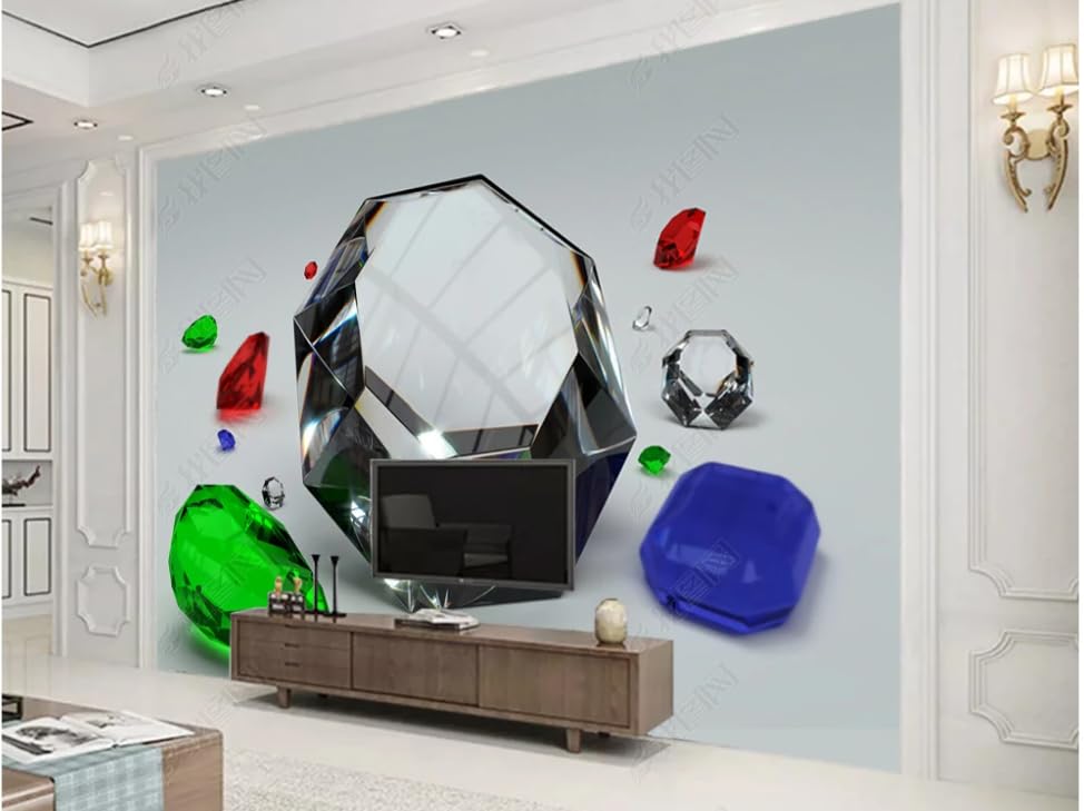 Papier peint intissé bijoux en diamant 150x105 cm pour décoration murale salon