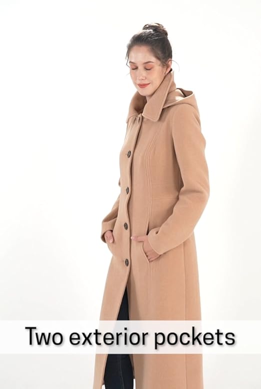 Amazon.com: BGSD Women Kat Wool Blend Hooded Full Length Long