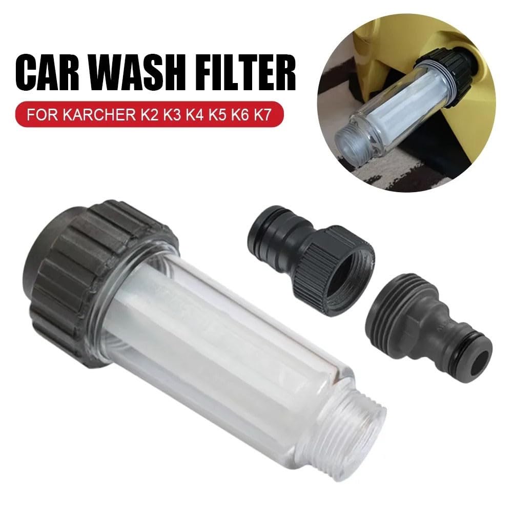 Filtro de agua, filtro de lavado a presión, filtro Karcher, filtro de entrada de malla 150 para Karcher K2 K3 K4 K5 K6 K7 Series, conexión G3/4, presión máxima de 175 PSI, eliminación de desechos de