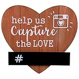 Wood Heart Wedding Decorations For Reception, Love Sign, Wedding Instagram Sign, Conversation Heart Decor