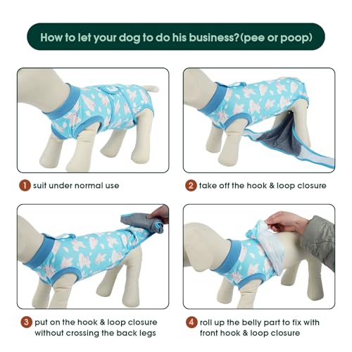 Kuoser Recovery Suit for Dogs Cats, Soft Dog Surgery Suit Female Male Spay by Kuoser - Used condition - Image 4