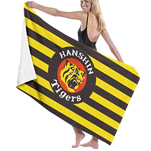 GCOKO阪神タイガース バスタオル スポーツタオル ビーチタオル 人気 速乾 大判 旅行用 抗菌防臭 おしゃれ 家庭用 タオル 特大サイズ 80 X 130cm 1枚