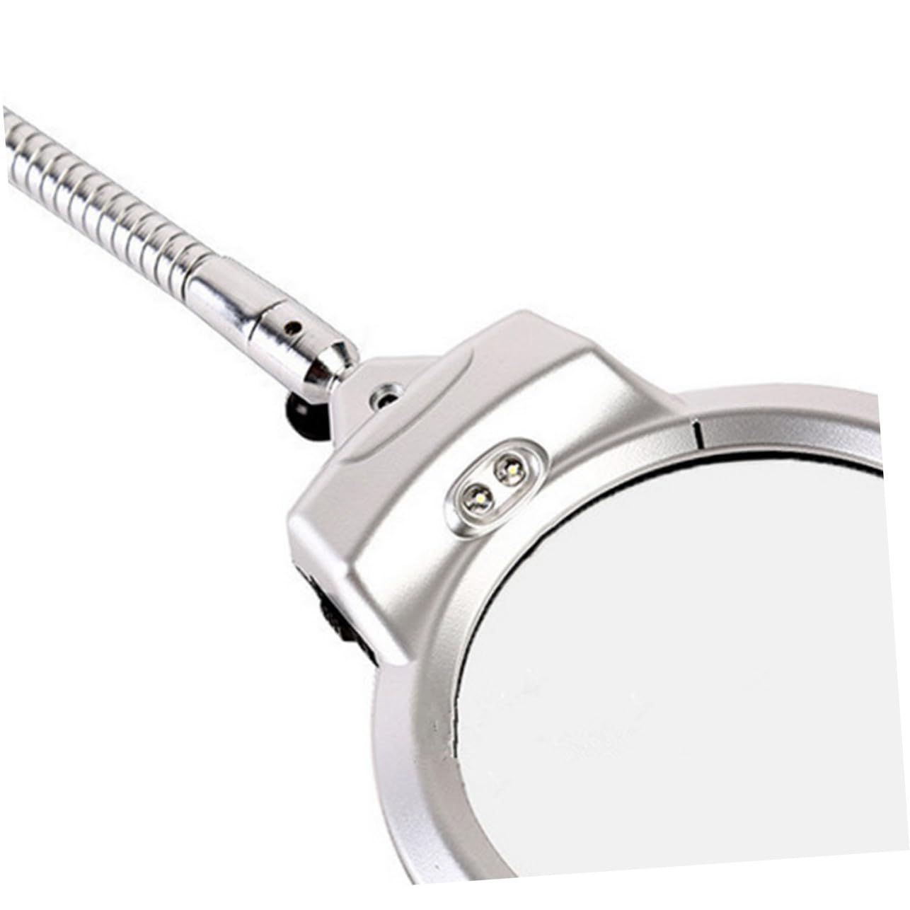 LED Lupenlampe mit Klemme, Flexibler Metall Schwanenhals | Kunststoff und Metall, Positionierbares Licht mit Vergrößerung, für Zuhause und Büro, 2 Batterien