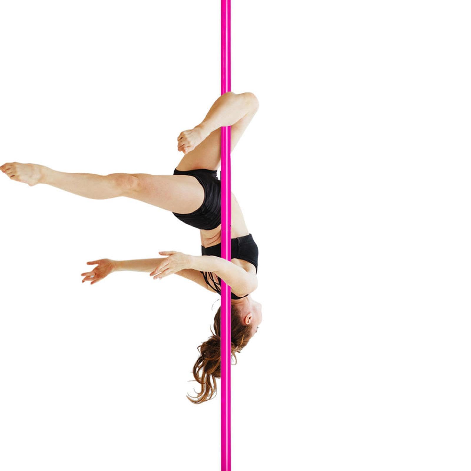 JYBNBBE Pole Dance Pole Flying Pole Suspension Hanging Pole Portable Home Dance Boom 360 Degree Rotation Exercise Tools, Pink-2m