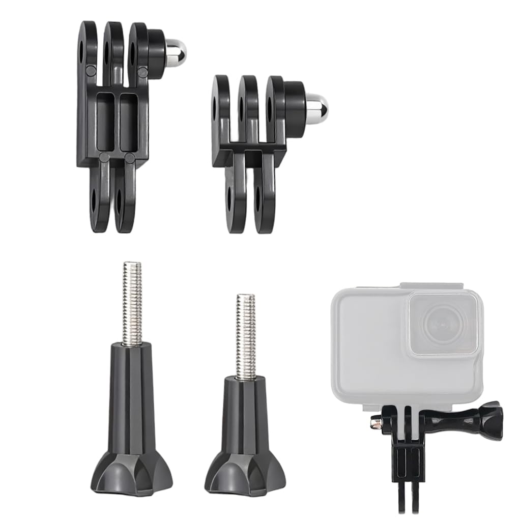 ZIBUYU® Adjustable Pivot Arm Adapter for GoPro, Straight Joint Mount Extension for Action Cameras, Gopro Helmet Mount for Flexible Multi-Angle Shooting and Secure Mounting on Helmets, Bikes