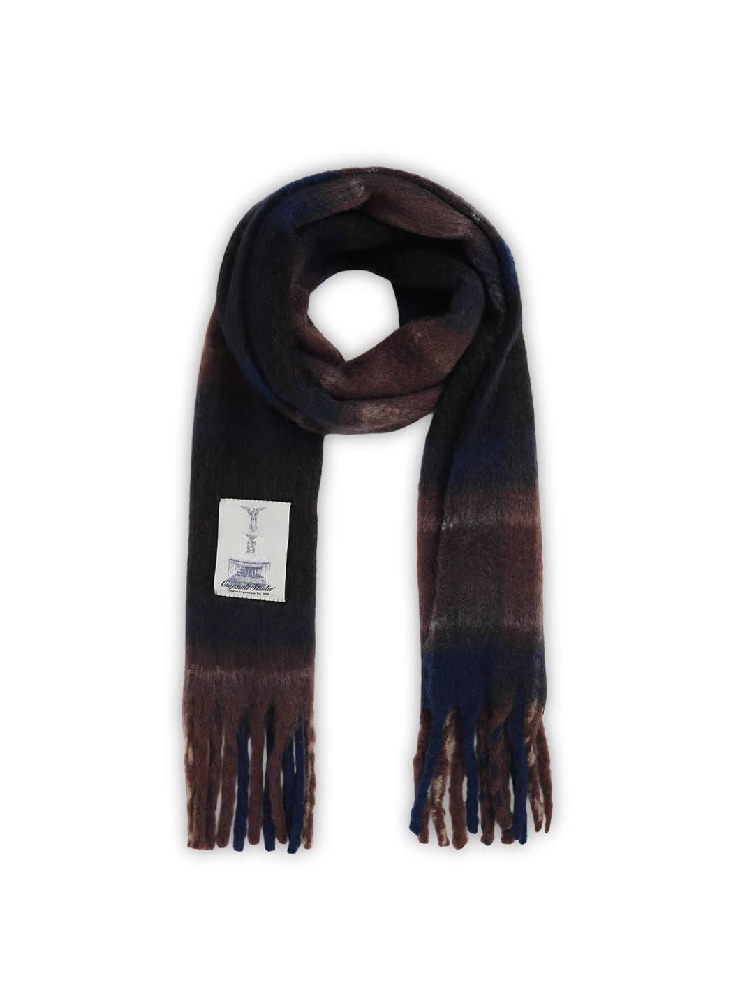jack & jones Men Dark Blue Check Chunky Scarf-picture-12