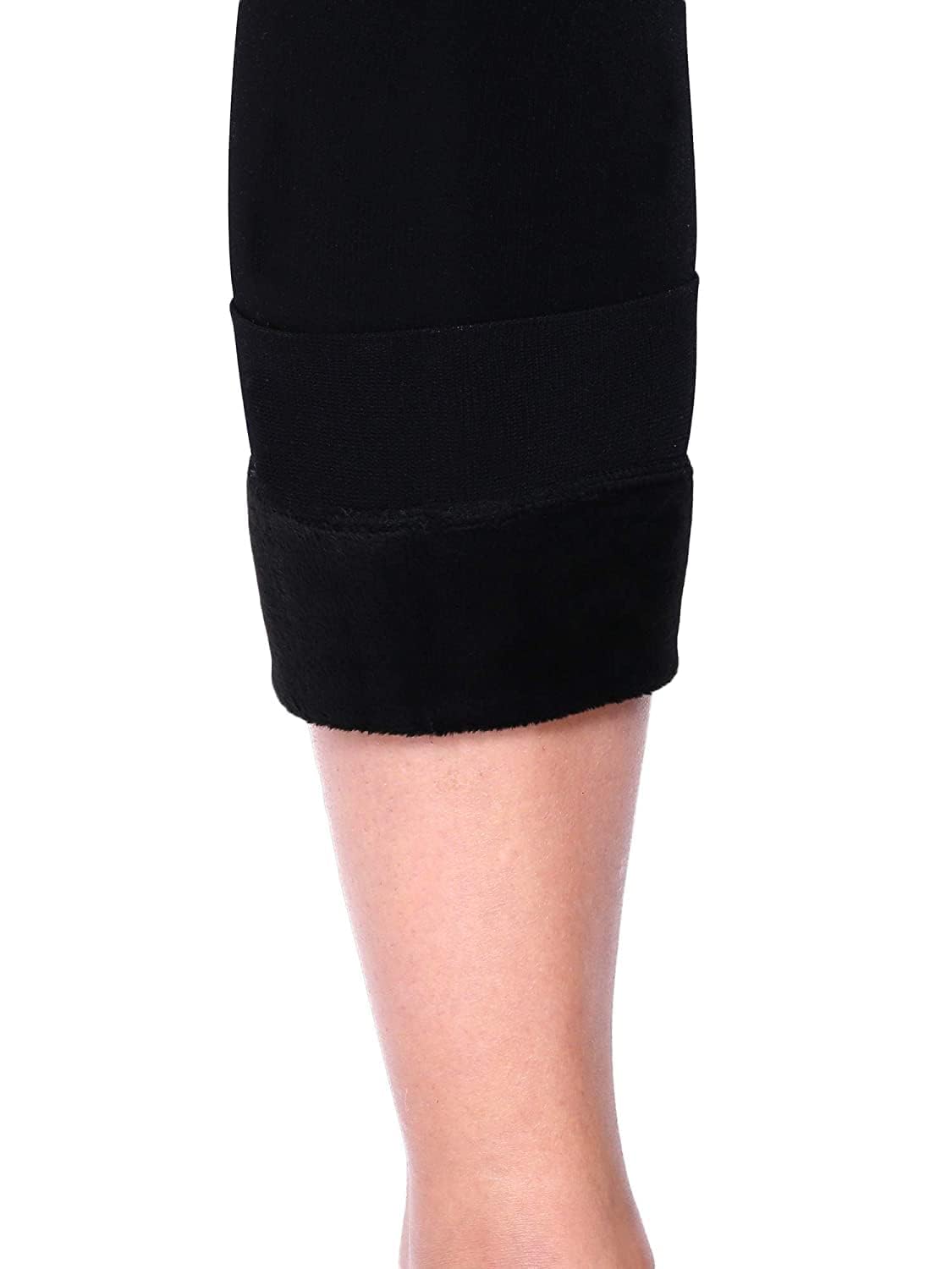 INFISPACE® Men & Women Knitted Woolen Leg Warmer & Knee Supporter (Fleece Black- 1 Pair) - Image 5 thumbnail