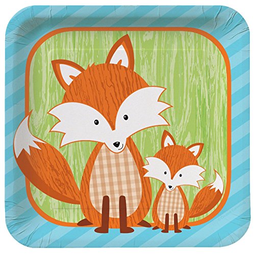Forest Fox 7-inch Deep Dish Paper Plates 8 Per Pack