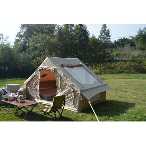 Carpa Inflable para Camping 4-6 Personas 4 Estaciones Beige miniatura 3