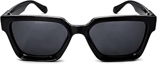 Vincent Vance UrbanVibe Oversized Square Sunglasses for Men & Women | Premium Black Frame with Gradient Black UV Protected... Price In India