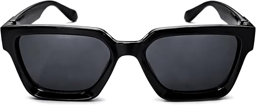 Vincent Vance UrbanVibe Oversized Square Sunglasses for Men &amp; Women | Premium Black Frame with Gradient Black UV Protected...