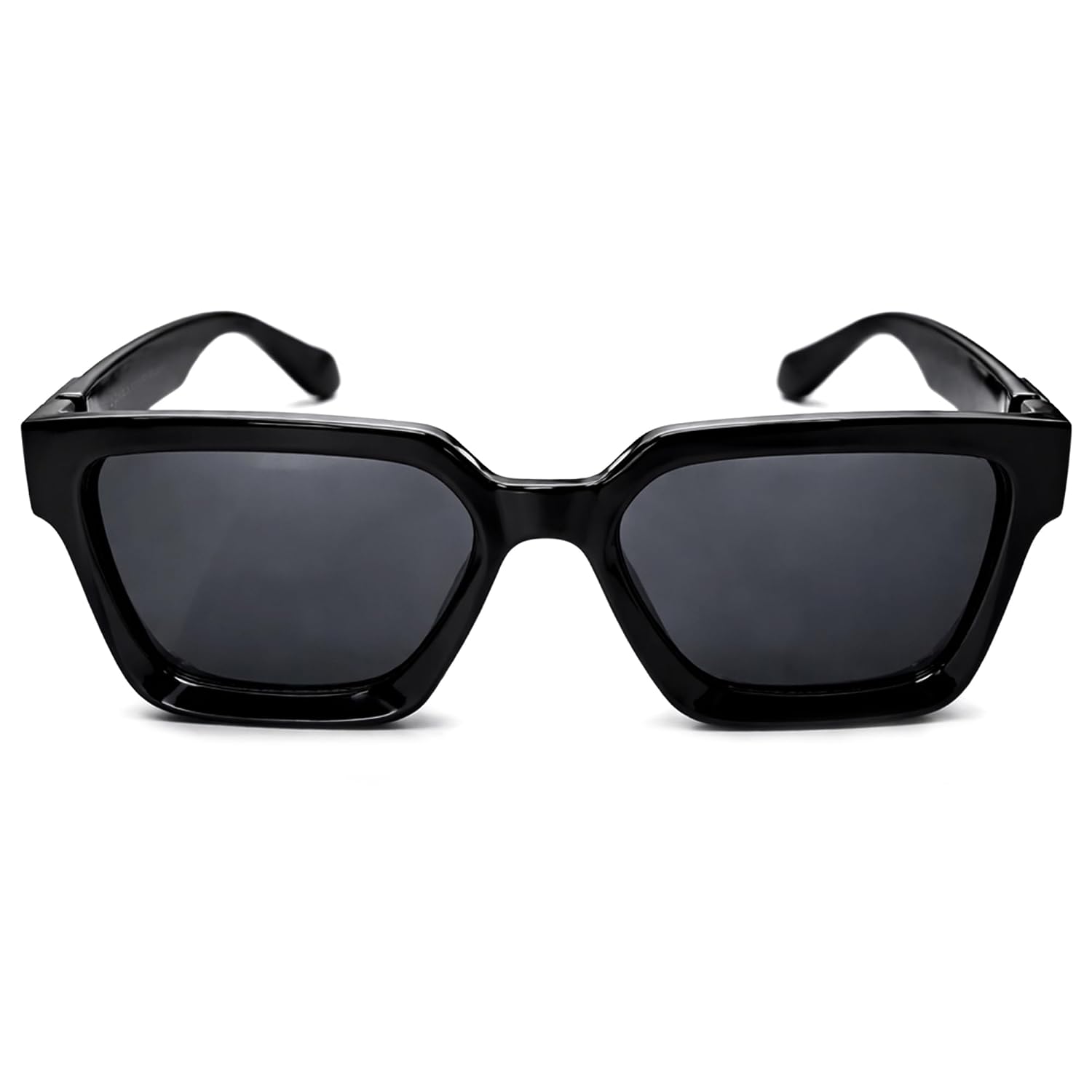Vincent Vance UrbanVibe Oversized Square Sunglasses for Men & Women | Premium Black Frame with Gradient Black UV Protected...