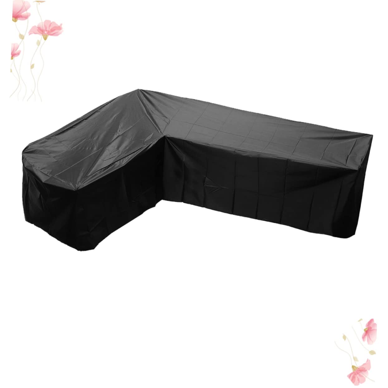 YARNOW Funda De Sofá Negra Protectora Resistente Humedad Para Cubrir Sofás De Dos Plazas Exterior