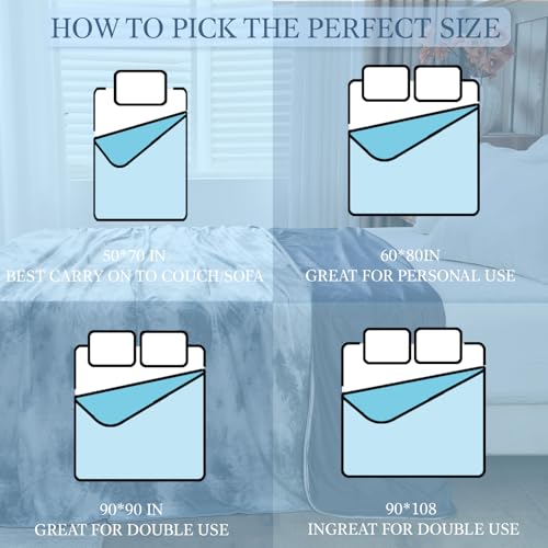 Image of Cooling Blanket Throw Size, Cooling Blankets for Hot Sleepers, Absorbs Heat to Keep Body Cool for Summer Nights Sweats, Cold Blanket for Bed Couch Sofa, Ice Blanket 50x70 Inches, Purple