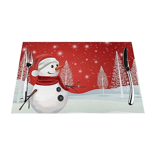 Set de table imperméable en PVC Merry Christmas lavable et résistant