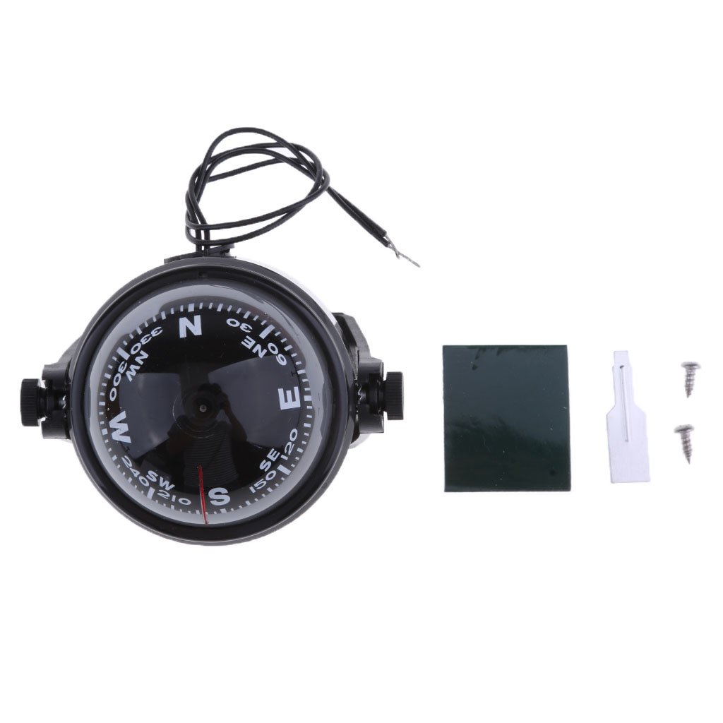 Brújula de navegación electrónica para interior de coche, camión, barco, 12 V, luminosa