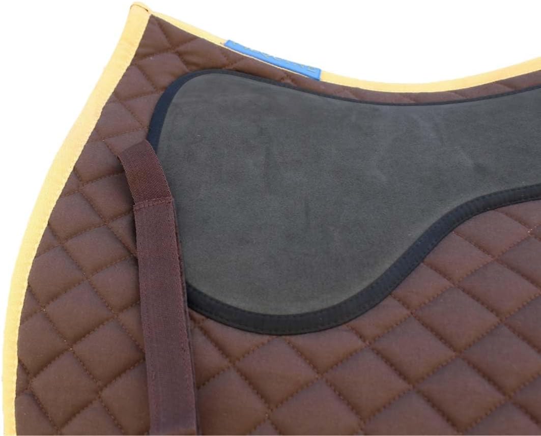 Horse Cotton Quilted Jumping English Saddle PAD Trail Contoured Gel Brown 72F46