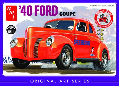 Round2u00a0amt730u00a0u0096u00a01/25u00a01940u00a0de Unidades Ford Coupe Original Arts Series, Color Blanco