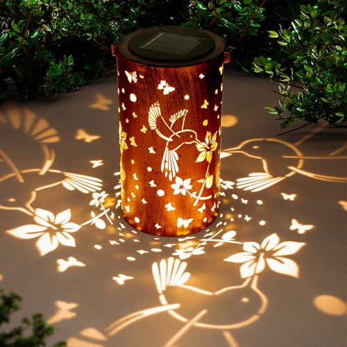Solar Lanterns Outdoor Waterproof Hummingbirds Birthday Gifts for Women Mom