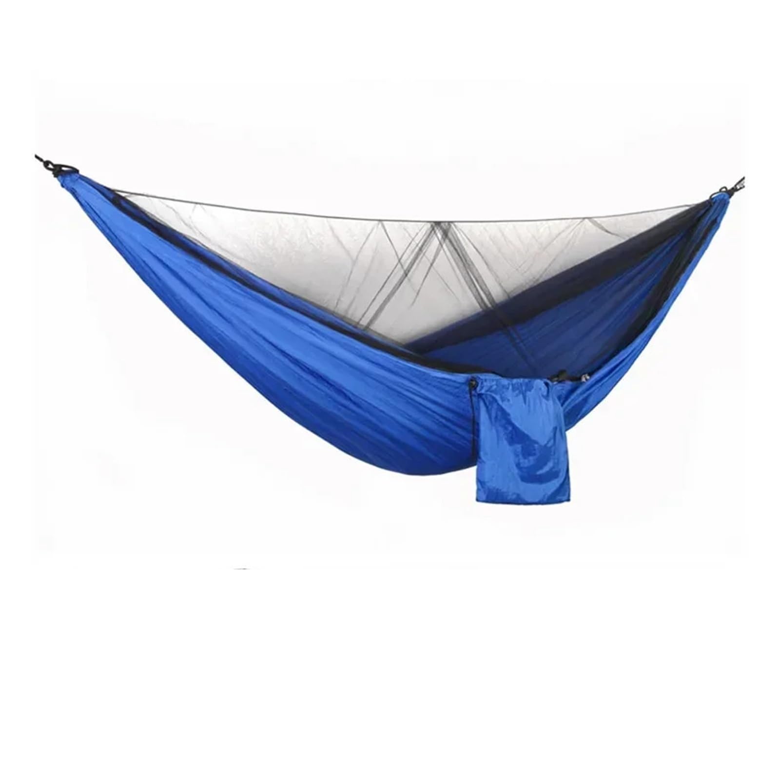 Hammocks, Camping Hammock with Mosquito Net Portable Parachute Strap Double Travel Hammock,Outdoor Backpacking Hammock Swing Chair,for Outside(Blue)