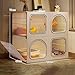 Cat Cages Indoor Large with Wheels，Breathable, Visible Multi-Layer Partitioning，Scratch, Compression and Flex Resistance, Suitable for Cats, Dogs and Rabbits (Size : 70 * 45 * 70cm-A, Color : Type A)