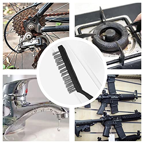 10 Pack Wire Brush Set, Mulaibdin Cleaning Brush, Grout Brush, Scrub Brushes For Cleaning, Steel Nylon Brass Brush And Nylon Hook Set For Detailing Cleaning Welding Slag Stain And Rust #TOP5