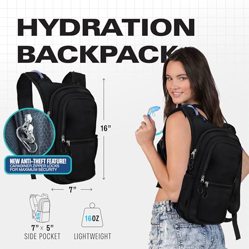 Image of Sojourner Hydration Pack, Hydration Backpack - Water Backpack with 2l Hydration Bladder, Festival Essential - Rave Hydration Pack Hydropack Hydro for Hiking, Running, Biking, Festival Gear