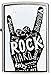 Produktbild Zippo 60001930 Rock Hard Feuerzeug, Messing, Edelstahloptik, 1 x 3,5 x 5,5 cm