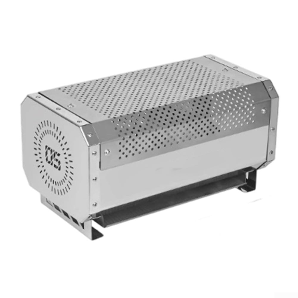 Tragbarer Grillrost aus Edelstahl, für Camping, Schreibtisch, Grill, mit abnehmbarem Rost, für Outdoor, Wandern, Picknick, Hinterhof, Party, Wärme, Feuer, 40,5 cm