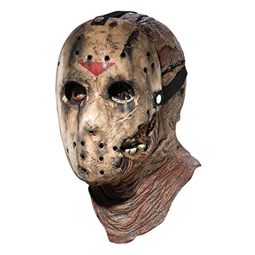 Rubie's mens Friday the 13th Part 7 New Blood Jason Voorhees Deluxe Overhead Costume Mask, Gray, One Size US
