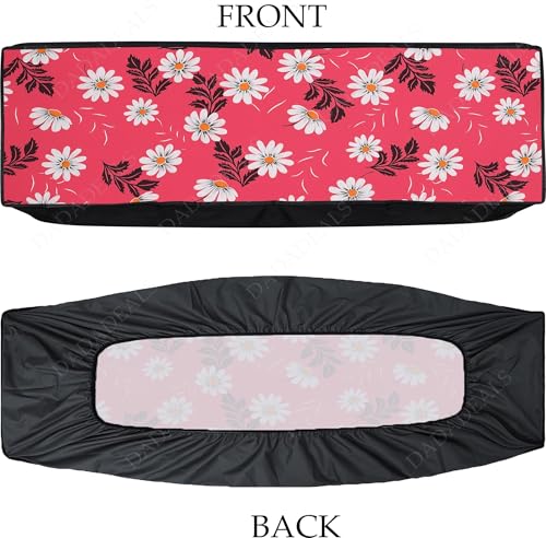 Image of Split AC Cover Combo Set 1.5 Ton | Indoor Outdoor Waterproof & Dustproof Protection | Durable, Breathable Fabric | These Covers Help Maintain Airflow | Red Floral