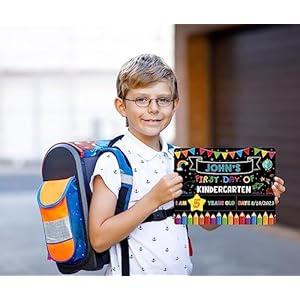 WaaHome First and Last Day of School Board 9''X12'' Double Sided Back to School Sign My 1st Day of Kindergarten Preschool Chalkboard Sign for Kids Girls Boys Back to School Photo Prop Supplies WaaHome First and Last Day of School Board 9X12 Double Sided Back to School Sign My 1st Day of Kindergarten Preschool Chalkboard Sign for Kids Girls Boys Back to School Photo Prop Supplies
